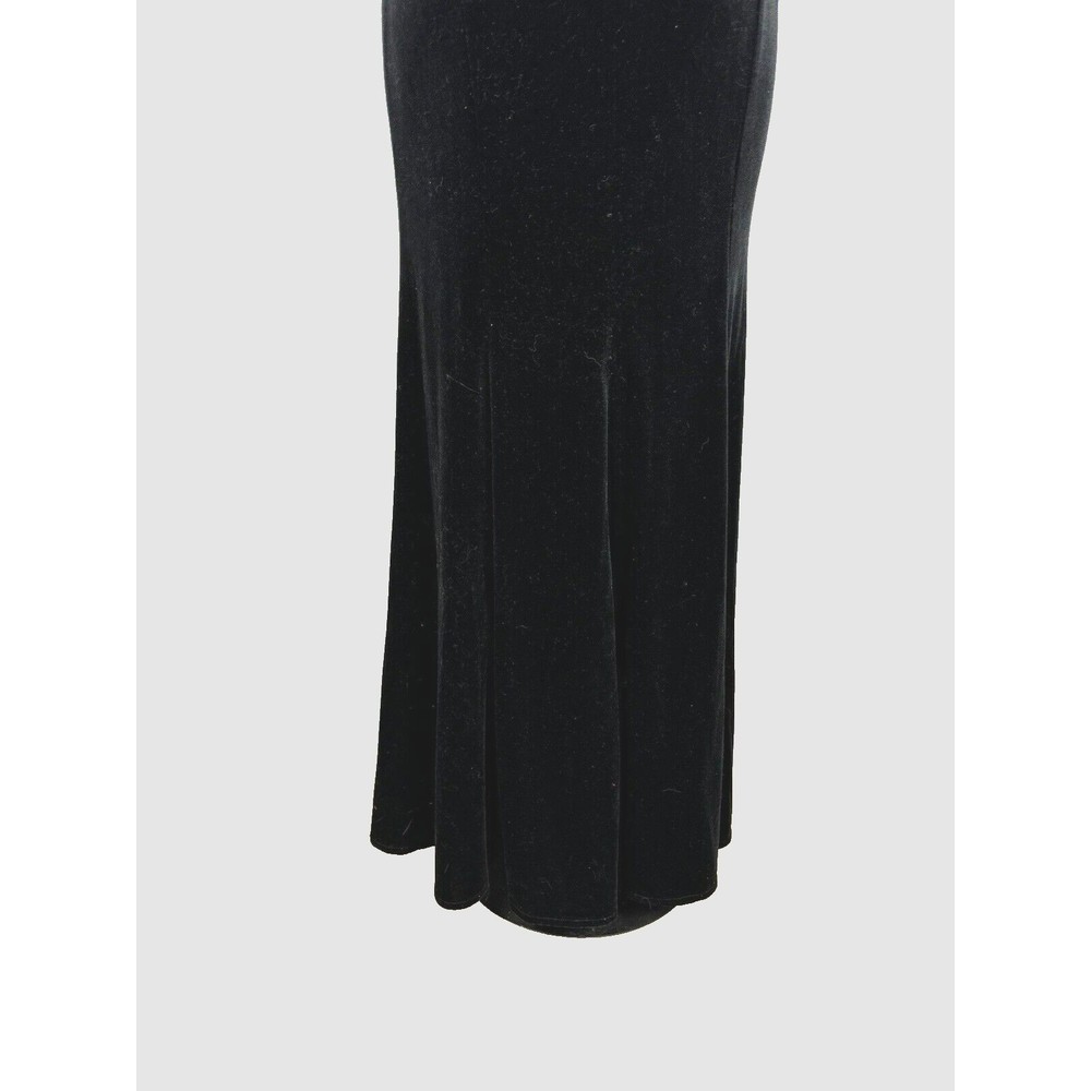 TTY Bridal Women's Size 8 Black Off The Shoulder Velvet Mermaid Evening Gown - Picture 9 of 16